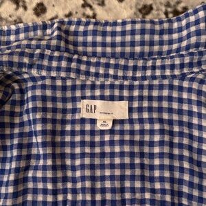 GAP Blue and White Gingham Shirt